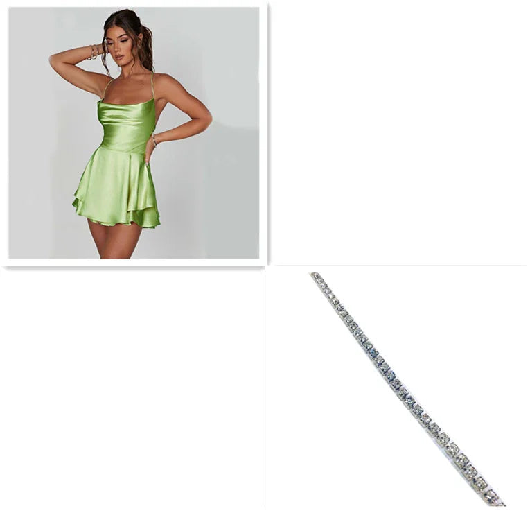 Robe Courte à Bretelles pour Femme - Élégance et Confort - VoltÉlan