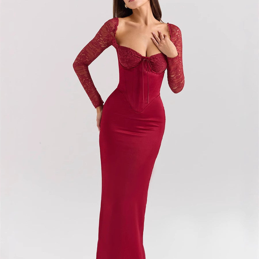 Robe Dentelle Rouge